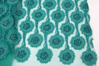 green beaded lace