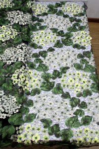 Tecidos de renda floral 3D