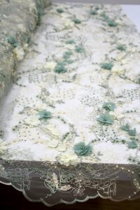 beaded stones lace fabric