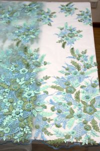 3D floral lace fabrics