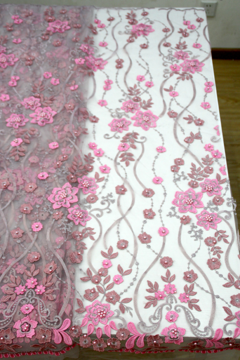 3D Floral Embroidery Lace