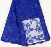 royal blue french lace