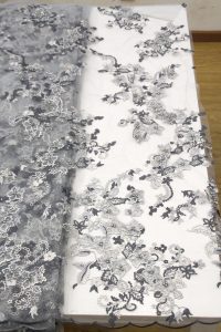 Tissus de dentelle florale 3D