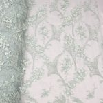 green beaded lace 3d floral fabrics