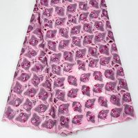 AFRICAN ORGANZA SEQUINS LACE FABRIC