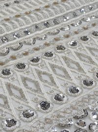 sequins beaded lace fabric