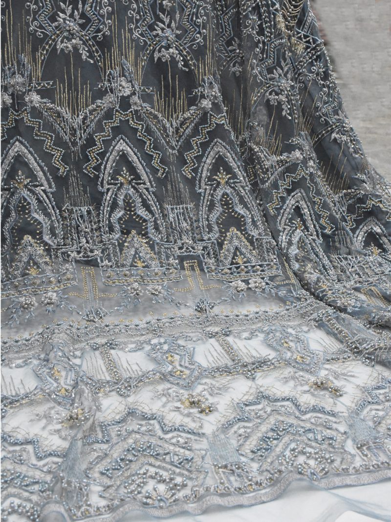 beaded lace fabric