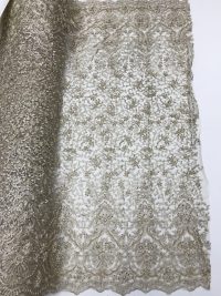 3d beaded handmade lace fabric