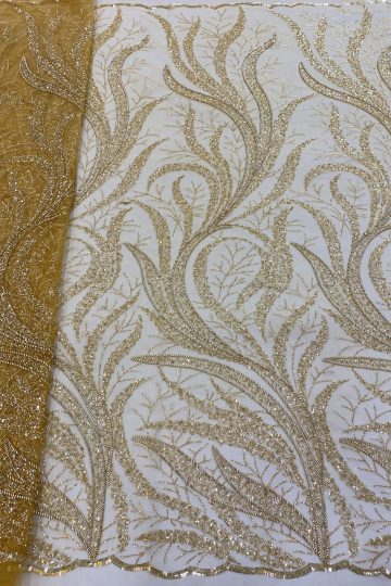Beaded Embroidery lace fabric wedding bridal lace